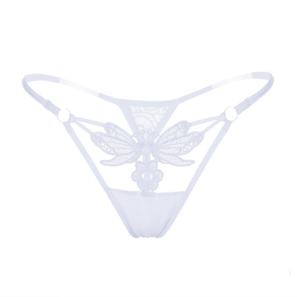 Sexy Embroidery Sexy Panties Real Temptation Fashion Hollow Thong Transparent Hip Underwear Women 2150