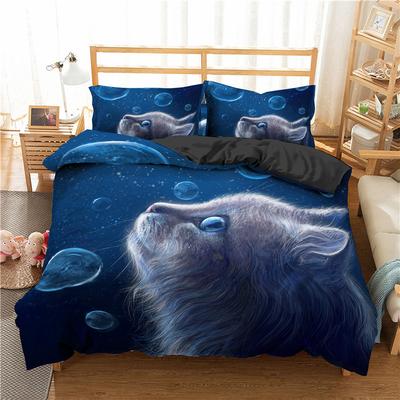 Lovely Cat Butterfly 3D Duvet Cover Sets Adult Kids Pattern Duvet Cover Set Double Queen King Size Bedclothes Modern  Bed Linen