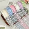 Decorative 38mm Lace Carved Ribbon 8 Yards Handmade DIY Silk Ribbon Hollow Gift Materials Gift Wrapping Ribbon Cloth