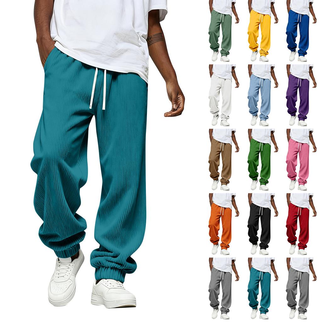 Men's Solid Color Loose Sweatpants Men's Casual Fashion Sweatpants