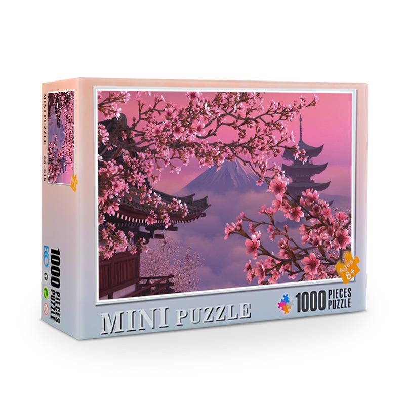 Challenging 1000-Piece Anime Landscape Puzzle: Adult Stress Relief Commemorative Edition