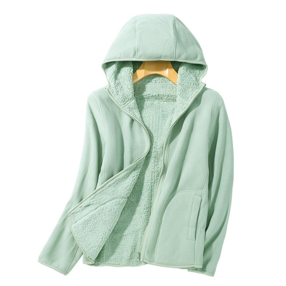Autumn and Winter Coral Fleece Hooded Fleece Fleece Fleece Jacket Women's Warm Thickened Outdoor Jacket Liner