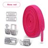 Tennis Silver Diamond Buckle Shoelaces No Tie Shoe Laces Elastic Laces Sneakers Without Ties Flat Shoelace for Shoes Accessories