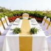 3/5 pezzi 30x275 cm Runner da Tavola in Raso di Alta Qualità Runner da Tavola Lungo in Seta per Matrimonio Festa Banchetto Festa di Compleanno Decorazione Tavola