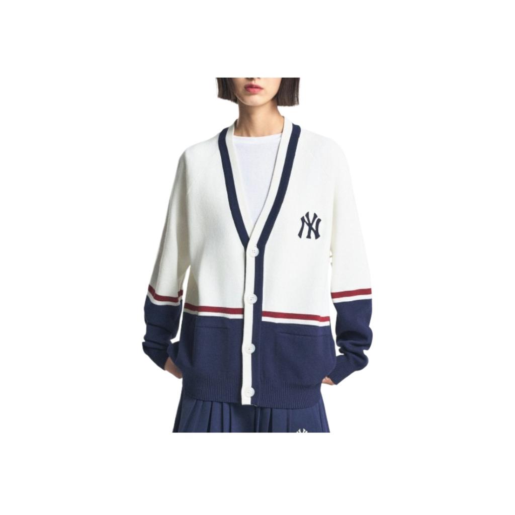 New MLB Varsity New York Yankees Knitwear Unisex Cream 3AKCV0144-50CRS