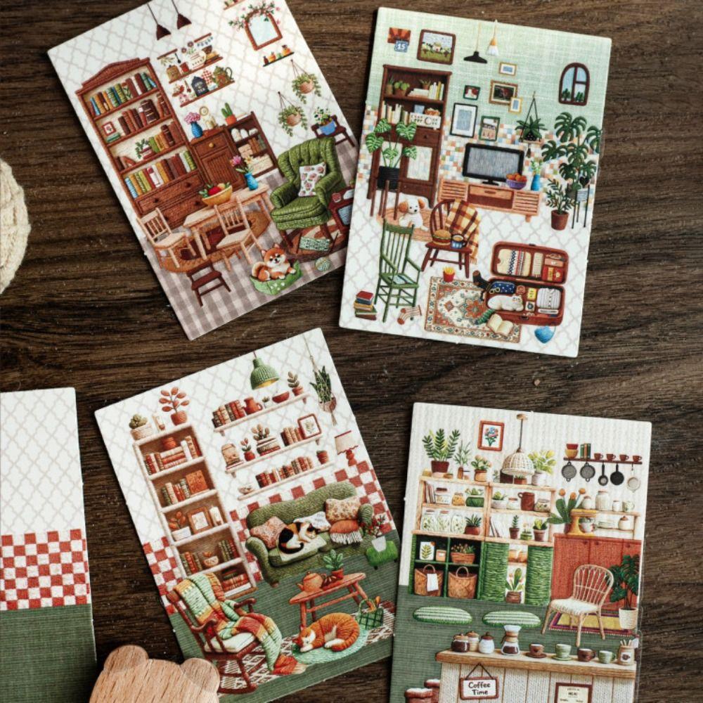 3D 3D Landscape Sticker 4 Themes Miniature Scene Collage  Decompress