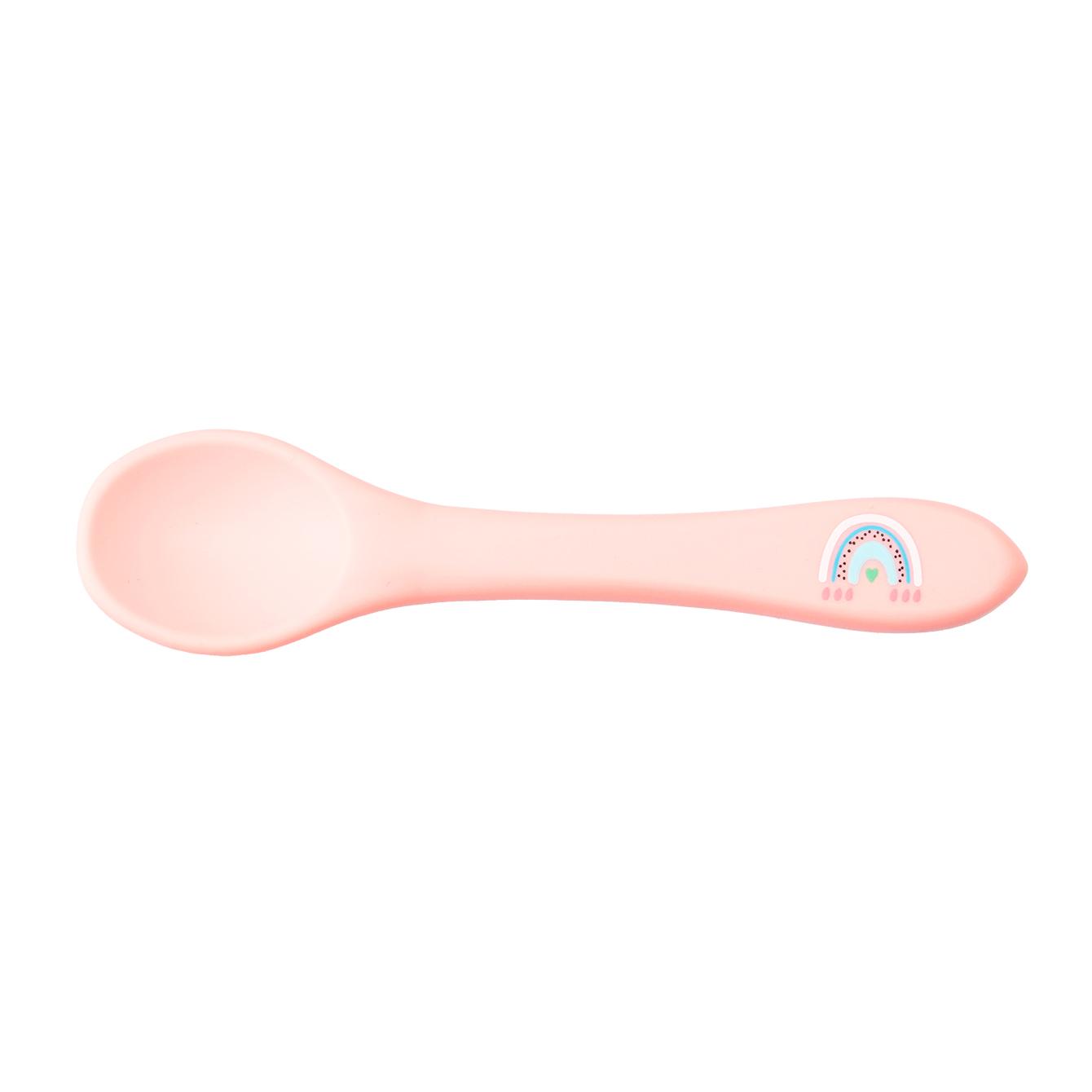 

1PCS Cartoon Baby Silicone Training Spoon BPA Free Soft Self Feeding Utensil 6M+ Easy Grip Handle Dishwasher Safe Kids Cutlery