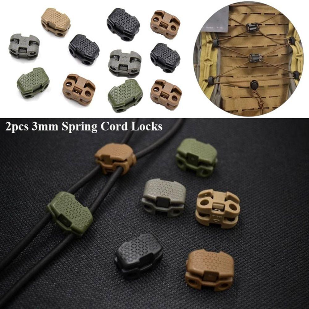 

2 шт., 3 мм, пружинные замки для шнура, пластиковая стальная застежка, высококачественный тумблер, стопор «сделай сам», банджи