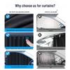 Children's Sunshade Car Window Curtains - Rear Seat Privacy & Sun Protection for Sedans