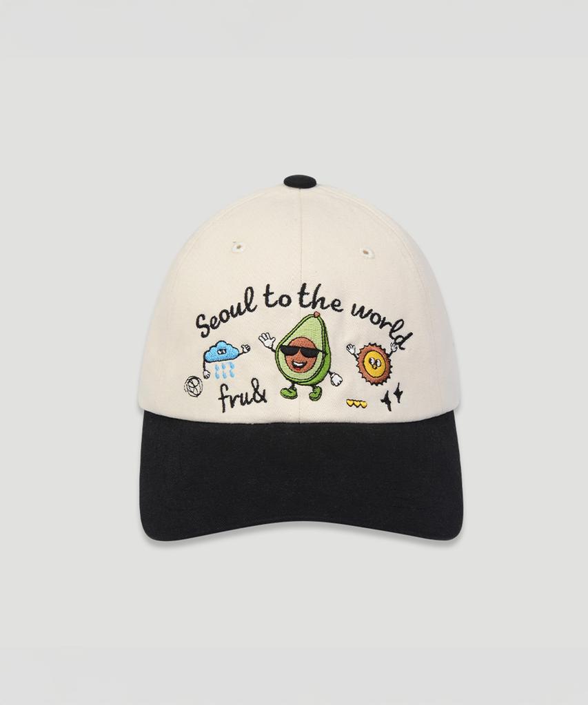Peuluaen Seoul Multi Logo Ball Cap Tone-On-Tone_2 Colors