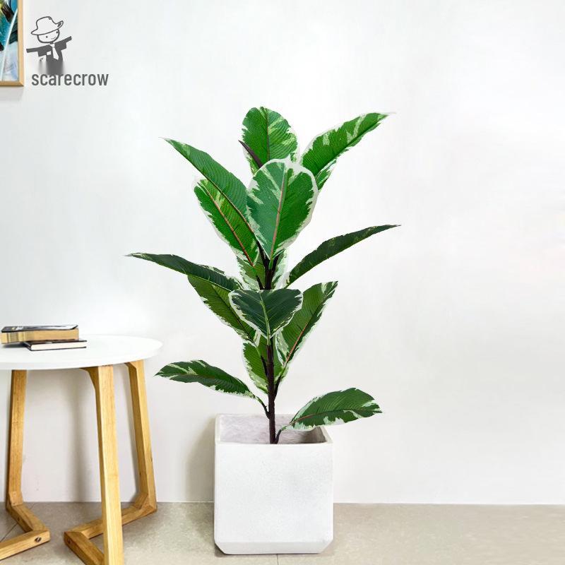 Artificial Rubber Tree: High-End Indoor Decor for Living Room - Large Bionic Plant