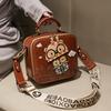 Cartoon Fashion Small Square Bag with Wide Shoulder Strap, Hand-held Women's Bag, Versatile for Commuting, Women's Crossbody Bag