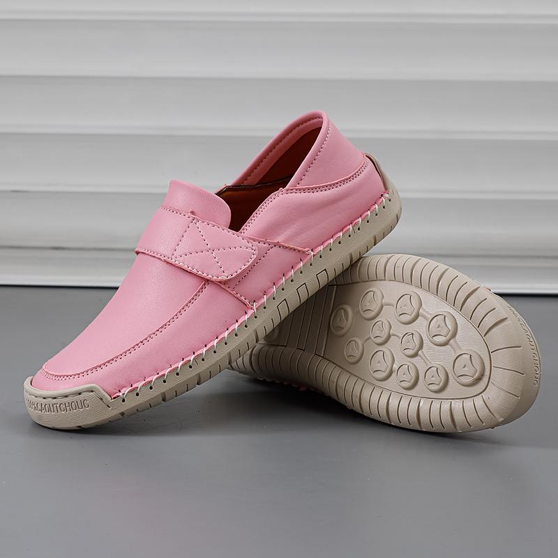 Women's Loafers Summer Pink Moccasins Casual Wide Head Purple Walking Shoes Plus Size