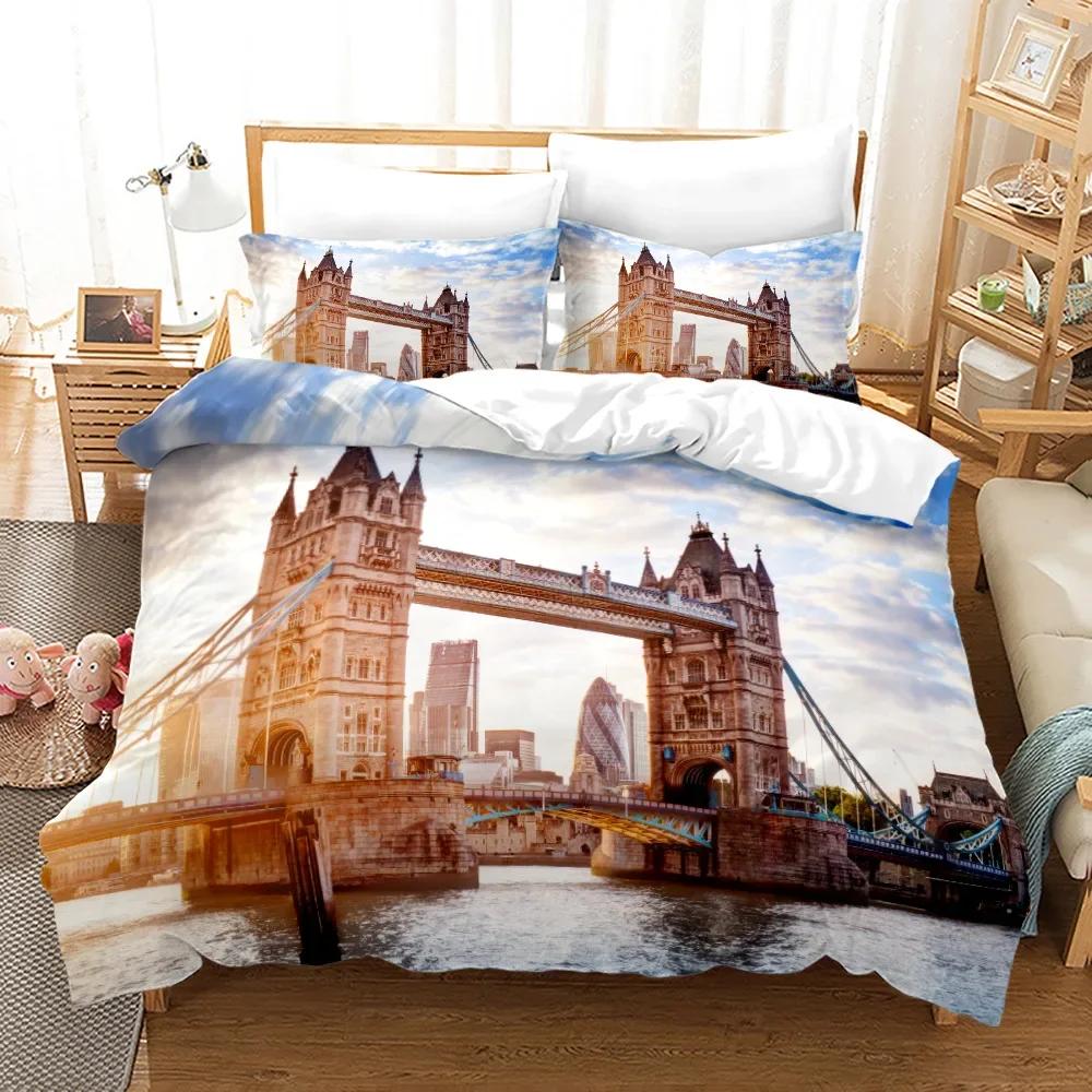 Statue Of Liberty Duvet Cover King Queen Attractions In New York Quilt Cover Adults European Famous Buildings Polyester Bedding