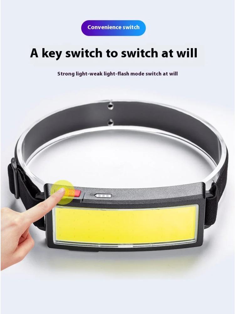 Rechargeable 180° Head Lamp Flashlight COB LED Super Bright Headlamp Outdoor Waterproof Running Fishing Camping Hiking Headlight