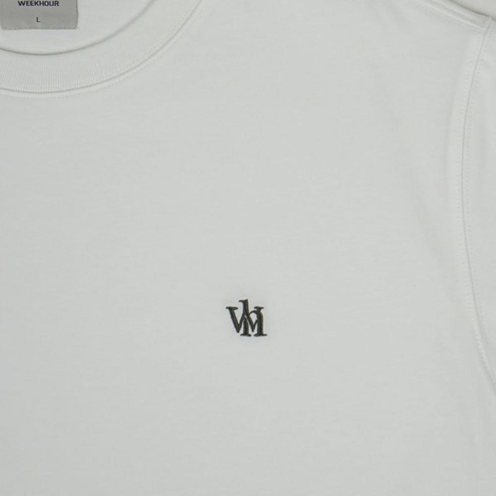 Weekhour T shirT Monogram Logo whiTe
