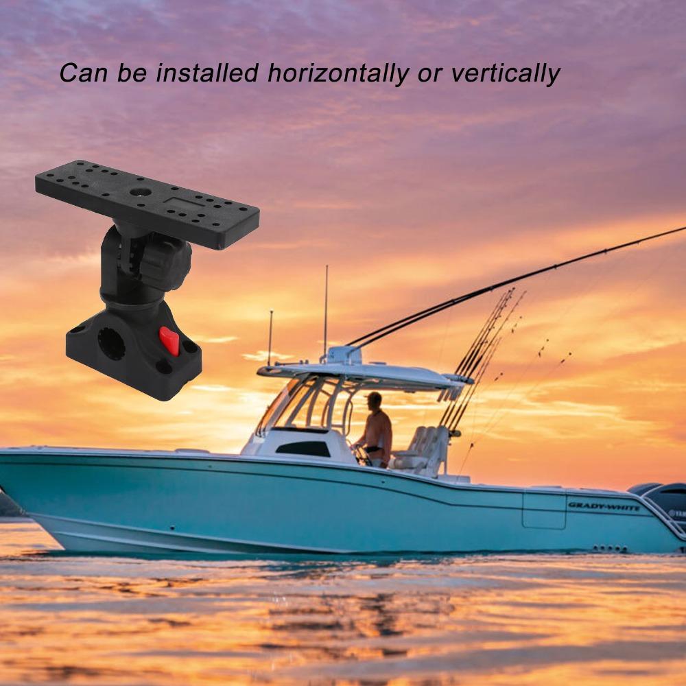 360 Degree Rotating Fish Finder Mount Removable Base Black Color Marine Electronic Mount Boat Electronics Mount Boat Use