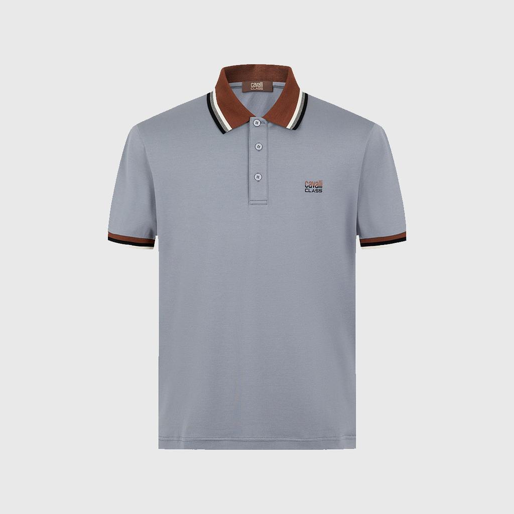 Brand Logo Striped Contrasting Spring and Summer Casual and Comfortable Men's Short Sleeved Polo Shirt