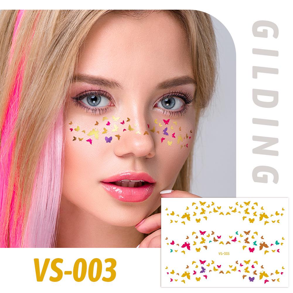 Trendy European Music Festival Waterproof Face Tattoos & Freckle Stickers