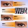 168 Clusters Fluffy Fox Eye Wispy Individual False Eyelashes - 12-18mm D Curl Segmented DIY Cluster Lashes for Natural & Dramatic Look