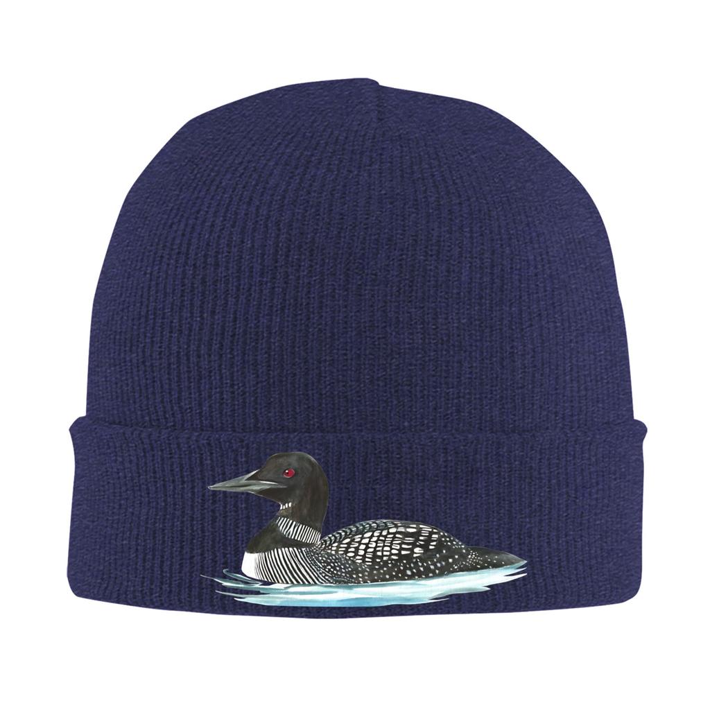 Common Loon  Beanie Hats Rebel Loon Knitting Hat Unisex Women Casual Elastic Caps Autumn Kpop Graphic Bonnet Hats