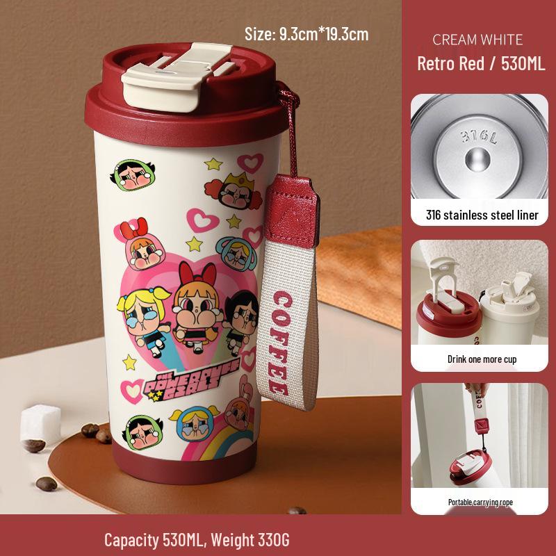 Стальная кружка для воды «Суперкрошки» - Портативная, Высококачественная для Детей и Студентов 530ml