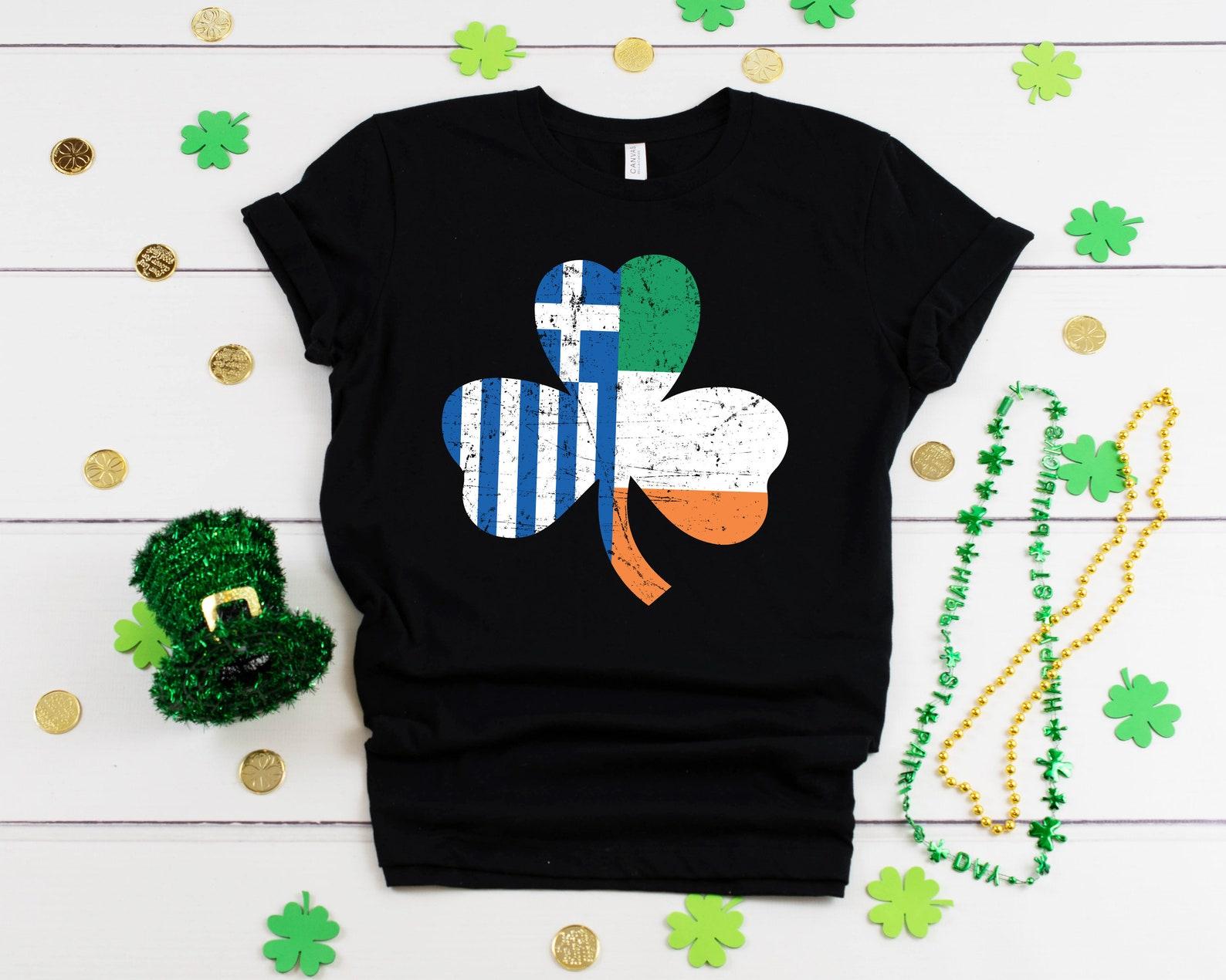 Irish Greek Shamrock Shirt | St. Patrick s Day Ireland Greece Flag | T-Shirt | T-shirt | T-shirt |T-shirt | Apparel Gift S