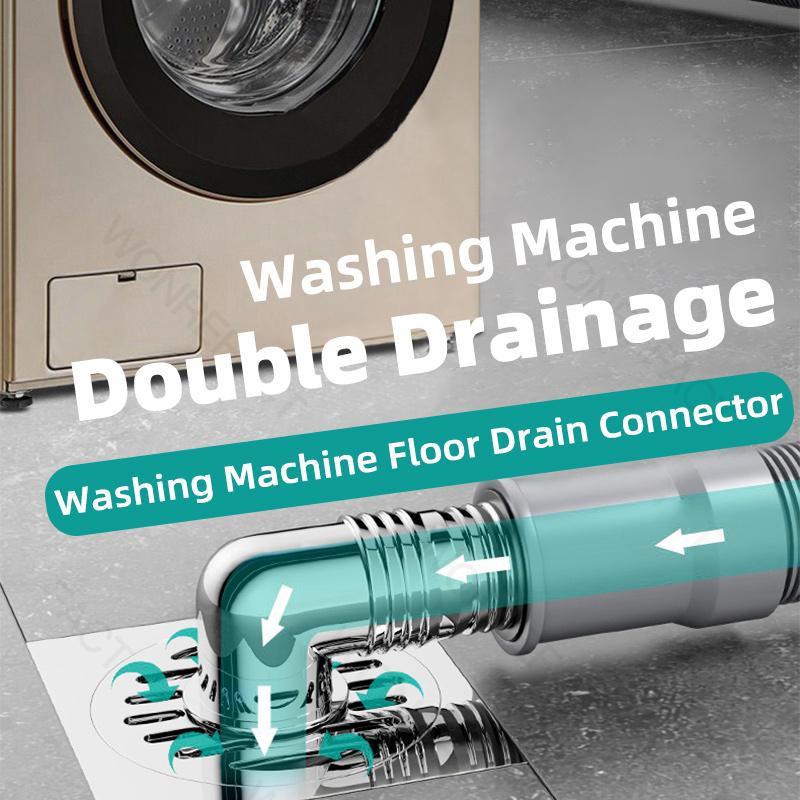 Washing Machine Drainage Pipe Floor Drain Sealing Connector Bathroom Sewer Anti Overflow Special Connector Stainless Steel