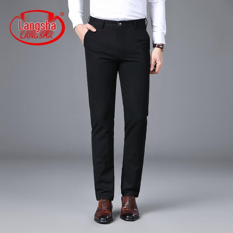 LangSha Men s Summer Slim Fit Business Casual Trousers 35