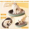 Random Color Cat Scrapers Toys Round Oval Cat Scratcher Cat Bed Cat Scratching Post Thickening Durable Corn Glue Decal Cardboard