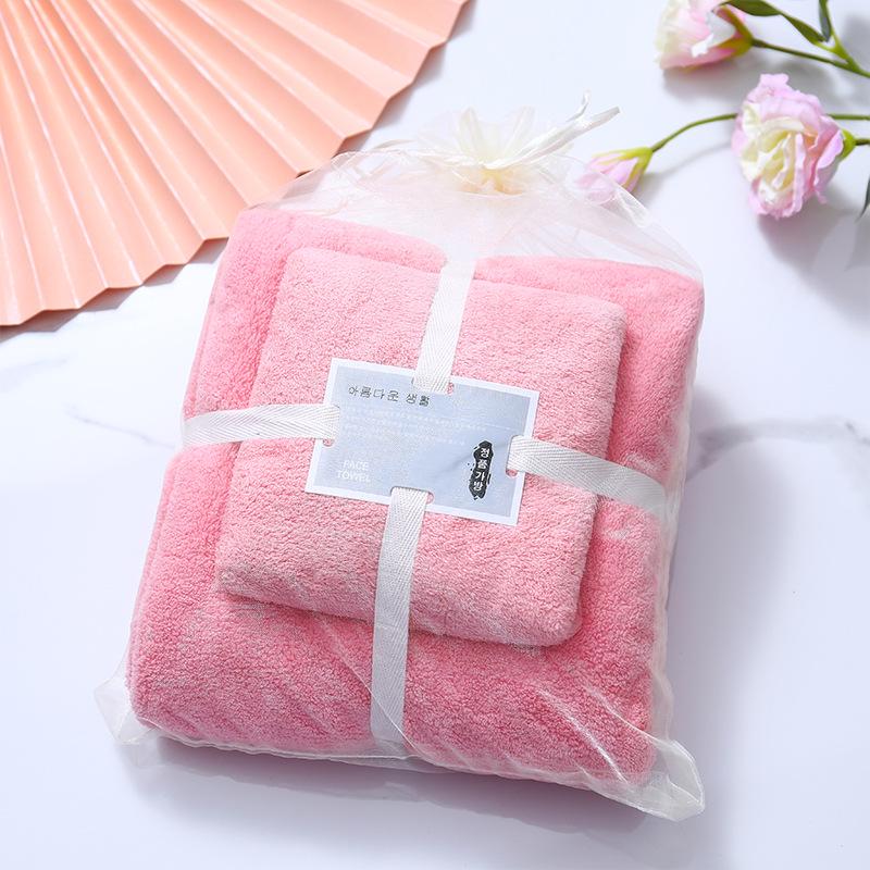 

Towel Bath Towel Bath Towel Set Thickened Cut Edges No Hair-Loose High-Dense Coral Velvet Sleeve Sleeve Sleeve Gift Nice Idea Towel 70*140cm