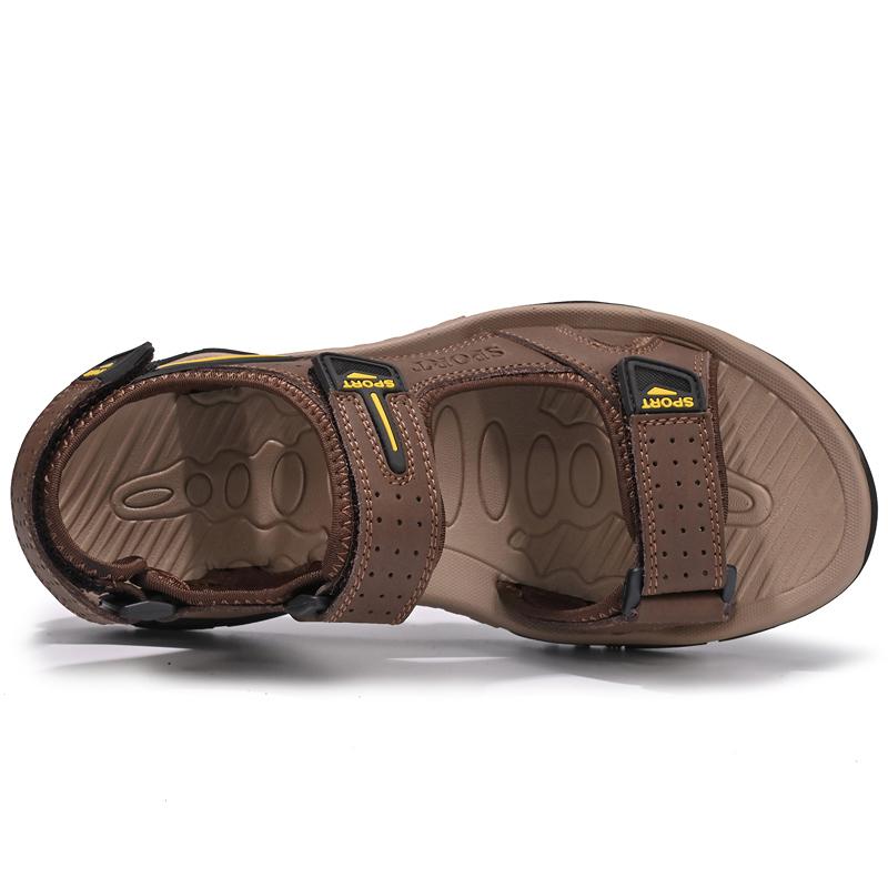 Fashion Fashion Brand Genuine Leather Men Sandals New Summer Men Shoes Beach Sandals for Man Outdoor Casual Sneakers Big Size 46