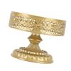 Dessert Stand Golden Cake Holder Lace Design Easy Assembly Round Treat Display for Party