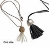 Fashion Pearl Tassel Long Necklaces Adjustable Korean Style Sweater Chain Leather Rope Women's Necklaces Women