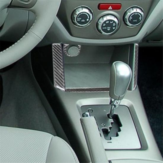 4Pcs Carbon Fiber Interior Center Storage Cover Trim For Subaru Forester