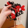 Children's Headband Flower Tassel Headband Antique New Year Headdress Retro Hanfu Hair Hoop