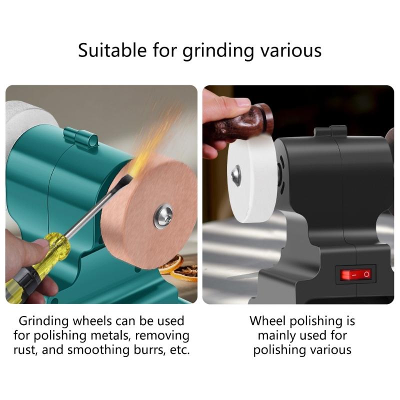 Cordless Electric Benches Grinder With Double Sanding Wheels Perfect For 18V Battery Metal Woodworking DIY Projects