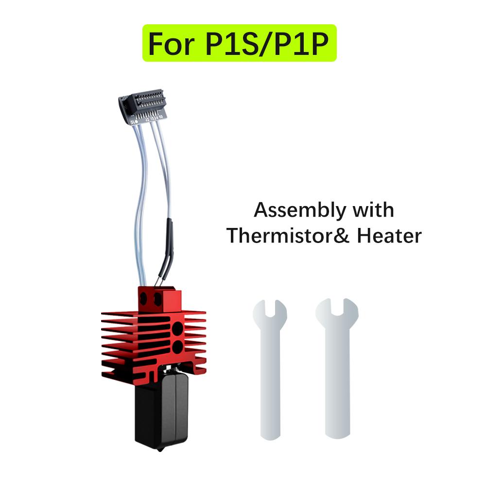 Für Bambu Lab P1S Hotend Komplette Baugruppe Upgrade Gehärteter Stahl Extruder-Kit Für X1 X1C P1P P1S Lüfterdüse X1 Carbon Hot End
