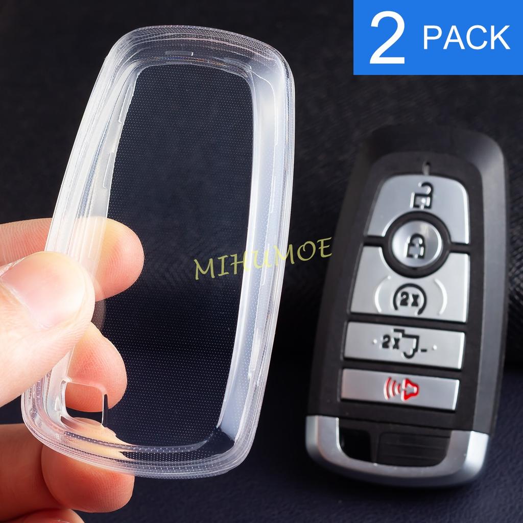 Car Key Fob Case Transparent Cover Remote Shell For 2021-2025 Ford Ranger Maverick Mustang Everest F150 Escape Bronco Explorer