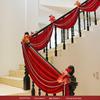Double Happiness Wedding Stair Decor: Groom & Bride Side Pendant