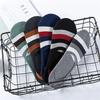 5 Pairs Stripe/Solid/Dots Men Cotton Boat Socks Summer Thin Invisible Women Silicone Non-slip Socks for Sports