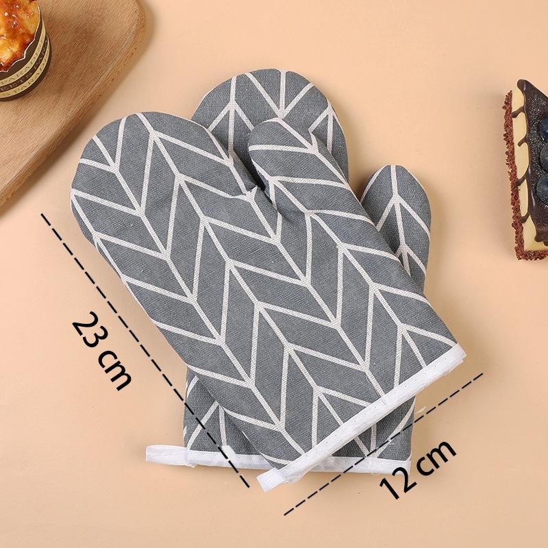 Matlagningsbakhandskar Ugnsvantar Mikrovågshandskar Högtemperatur Värmebeständiga Linnehandskar Hem Kök Verktyg Bakformar