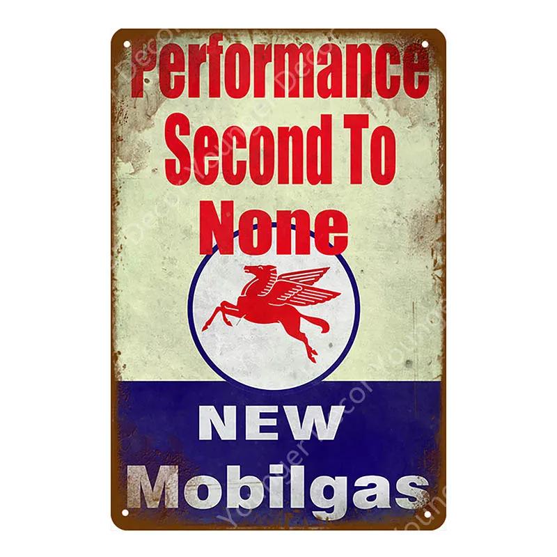 Mobil 1 Racing Motor Oil Vintage Plaque Tin Sign Rocket Metal Sign Wall Decor For Garage Car Shop Plate Race Fuel Poster YK065