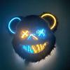Blutiger Bär Leuchtende LED-Gesichtsmaske Glühende Maske für Partydekoration Festival Cosplay Kostüm Zubehör Heiß verkaufende Maske