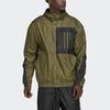 adidas Training Running Woven Hooded Jacket Men Outerwear Olive GT3744