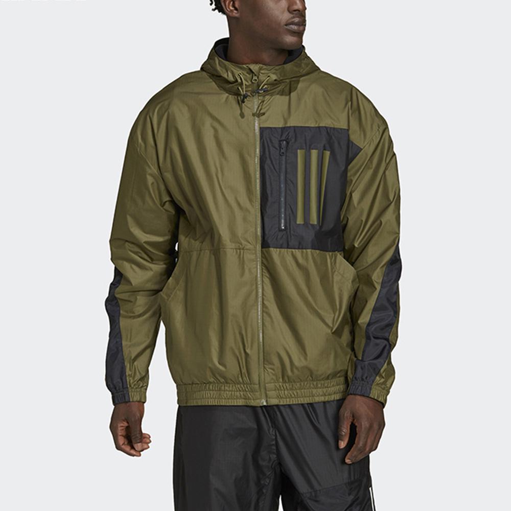 adidas Training Running Woven Hooded Jacket Men Outerwear Olive GT3744