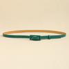 Stylish Adjustable PU Leather Waist Belt for Women Lightweight Thin Design Waistband for Casual Office Travel Outfit
