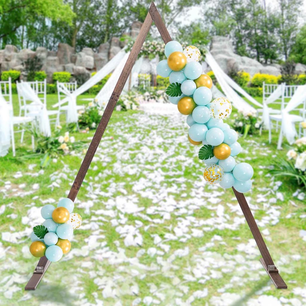 Wooden Vintage Flower Arch Backdrop Stand,Rustic Venue Decor Balloon Frame Arbor for Indoor Outdoor,Photography Background Prop