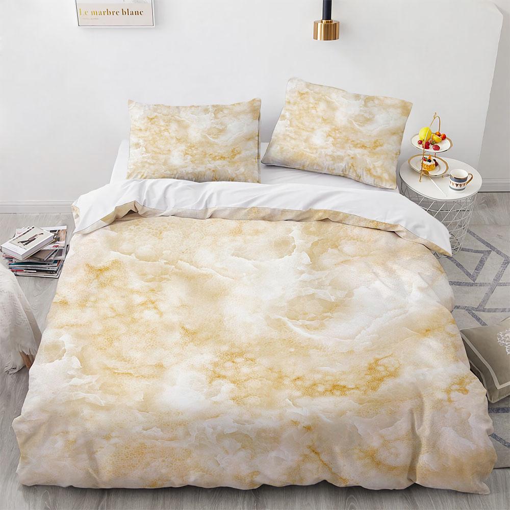 Colourful Marble Bedding Set Purple and Green Marble Duvet Cover Set Men Teens Boy Modern Abstract Art Polyester Comforter Cover