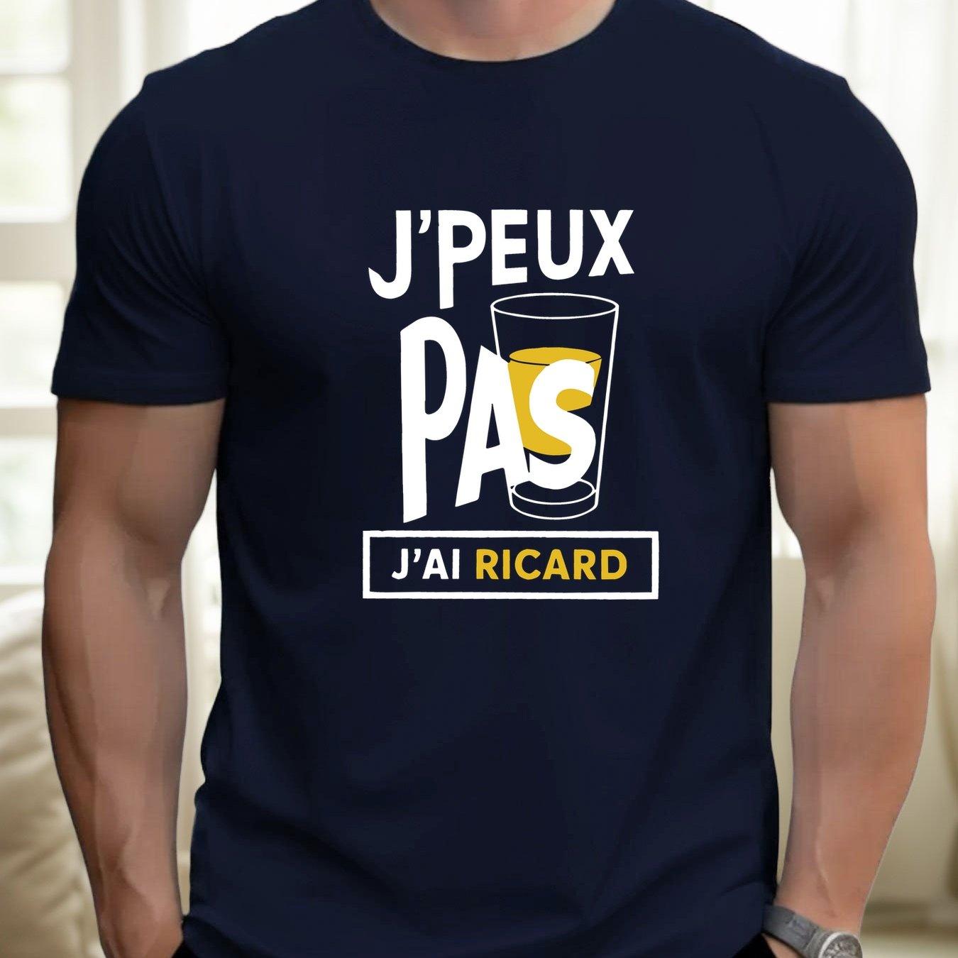 

2026 Men JPeux Pas Jai Ricard Graphic Tee Casual Crew Neck Short Sleeve Summer Style Cotton Blend Regular Fit Men Clothing 4XL